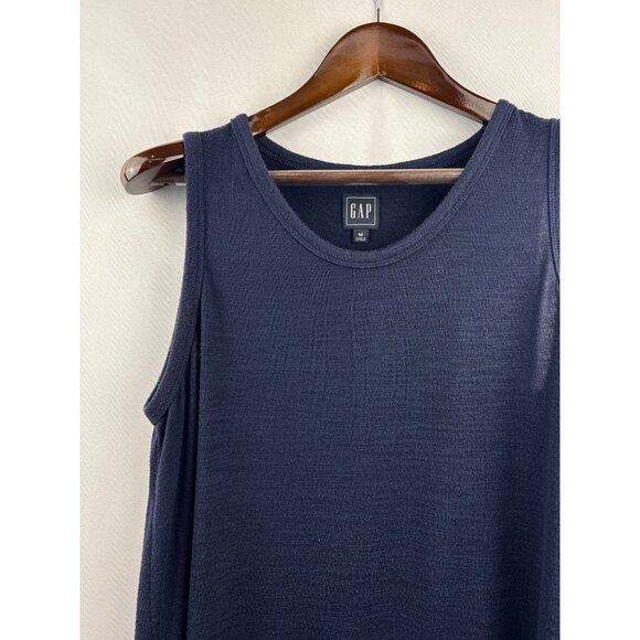 Women’s GAP Medium Navy Blue Tank Blosue - Picture 2 of 4